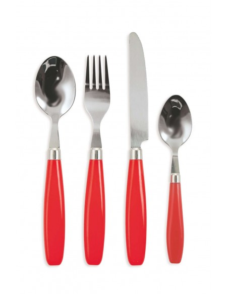 POSATE 24 PEZZI  MULTICOLORS 6 COLORI