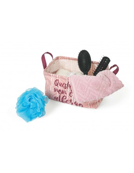 SENZA 2 CESTINI 28X20X16/20X16X14 CON SCRITTE 4 COLORI ASSORTITI