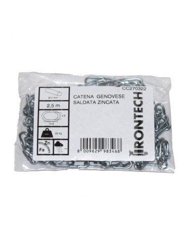 CATENA GENOVESE PRETAGLIATA Ø 2 MM.... CATENA GENOVESE PRETAGLIATA Ø 2 MM....
