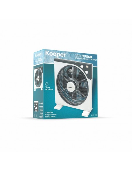 VENTILATORE BOX 45W GRIGIO E BIANCO