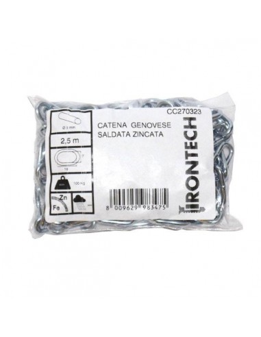 CATENA GENOVESE PRETAGLIATA Ø 3 MM.... CATENA GENOVESE PRETAGLIATA Ø 3 MM....