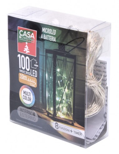MICROLED 100 MULTICOLOR BATTERIA...