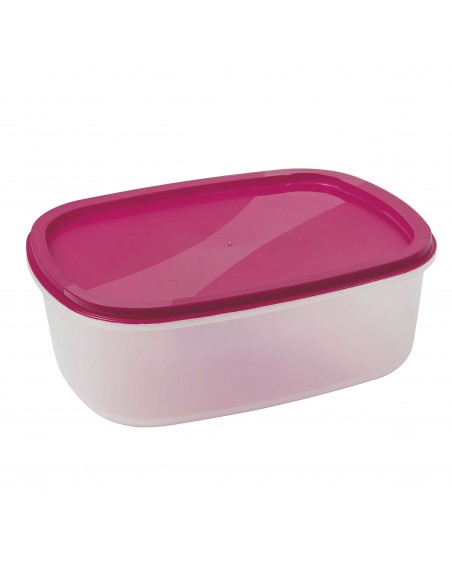 SET 6 CONTENITORI RETTANGOLARI CON COPERCHIO 3 COLORI ASSORTITI