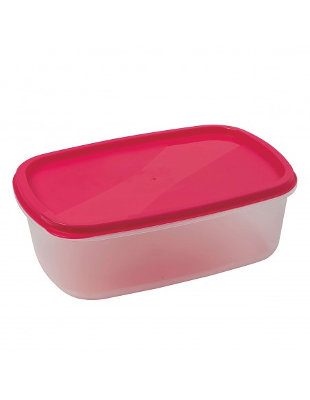 SET 6 CONTENITORI RETTANGOLARI CON COPERCHIO 3 COLORI ASSORTITI