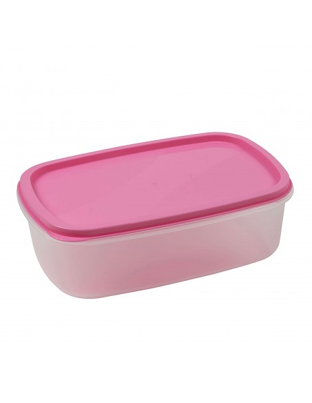 SET 6 CONTENITORI RETTANGOLARI CON COPERCHIO 3 COLORI ASSORTITI