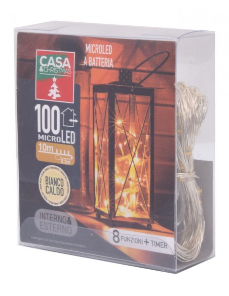 MICROLED 100 BIANCA BATTERIA 8F-INTERNO ED ESTERNO