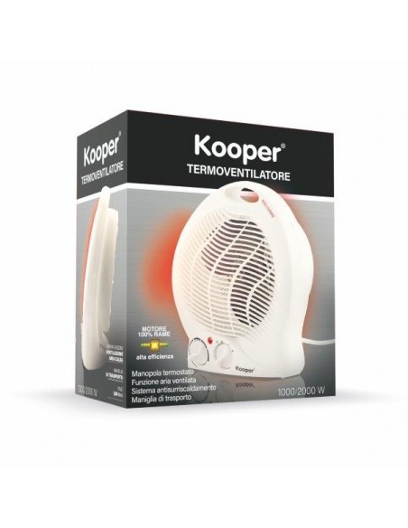 STUFETTA BAGNO TERMOVENTILATORE 2000W BIANCO