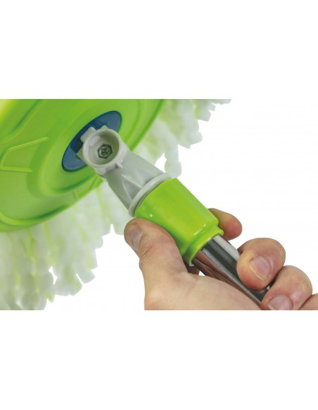 SUPER MOP VERDE 120CM CESTELLO IN ACCIAIO CON RUOTE