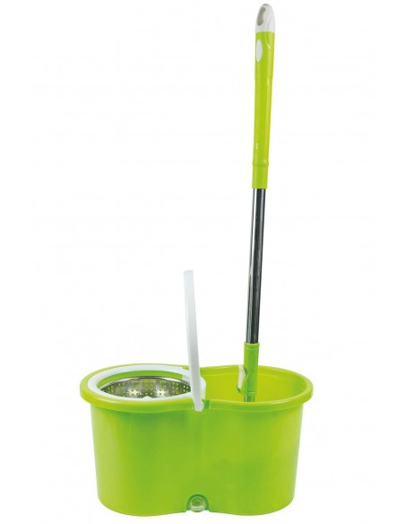 SUPER MOP VERDE 120CM CESTELLO IN ACCIAIO CON RUOTE