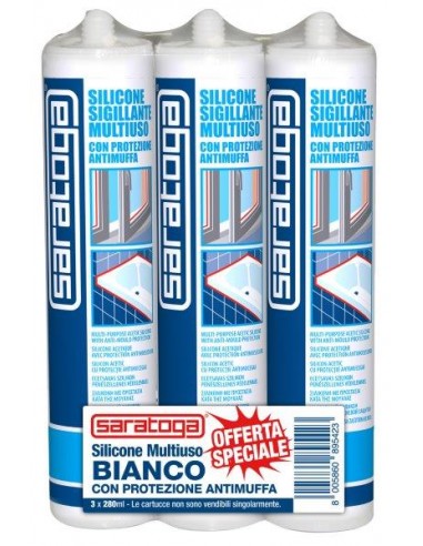 SILICONE 3-PACK ANTIMUFFA BIANCO SILICONE 3-PACK ANTIMUFFA BIANCO