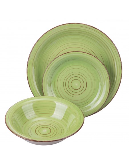 CANCUN SET TAVOLA 18 PZ 6 COLORI ASSORTITI