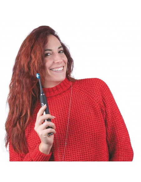 SPAZZOLINO ELETTRICO NERO 4 MODALITA  DI FUNZIONAM