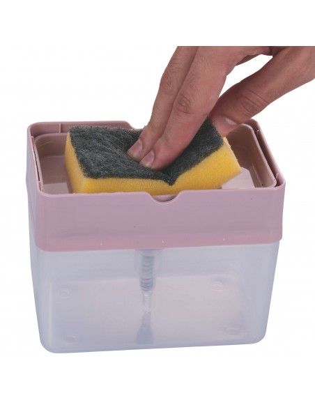 DISPENSER PORTA SPUGNA CON SPUGNA 4 COLORI ASSORTITI