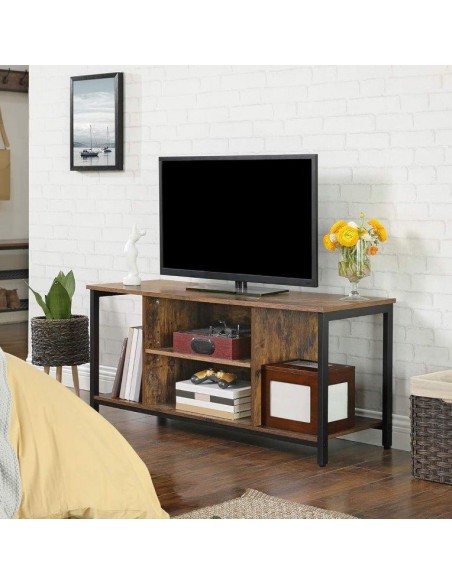 MOBILE PORTA TV INDUSTRIAL 120X40X65H QUERCIA