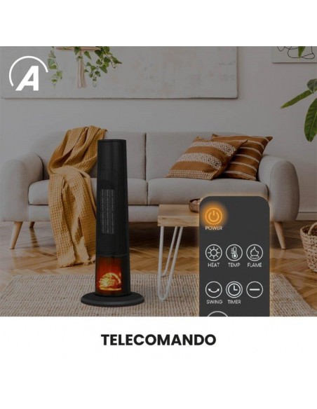 TERMOVENTILATORE CERAMICO CON EFFETTO CAMINO 2000W