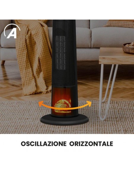 TERMOVENTILATORE CERAMICO CON EFFETTO CAMINO 2000W