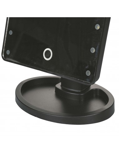 SPECCHIO TRUCCO 16 LED NERO SPECCHIO TRUCCO 16 LED NERO