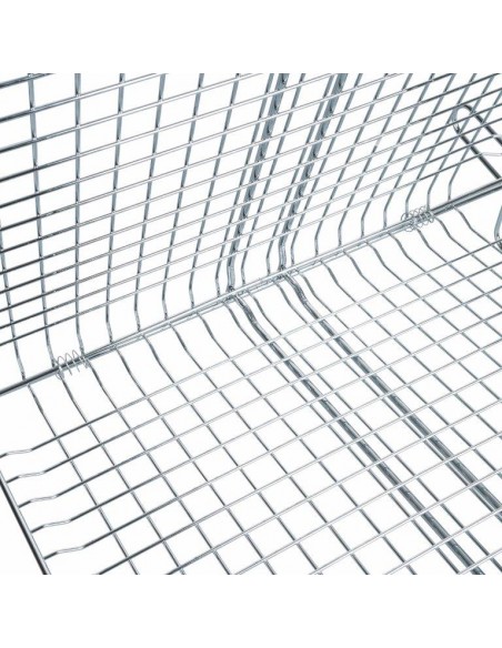 GRATICOLA DOPPIA CON MANICO IN LEGNO