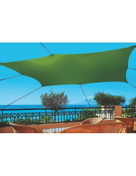 VELA QUADRATA IDROREPELLENTE 4X4MT VERDE