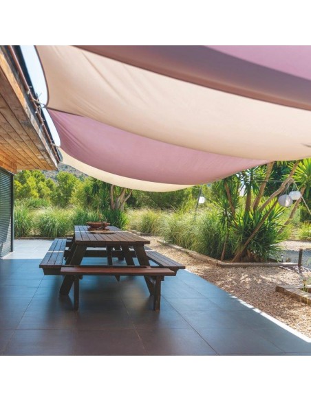 VELA QUADRATA IDROREPELLENTE 4X4MT ECRU'