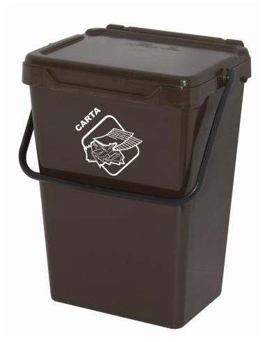 SECCHIO CON COPERCHIO MARRONE LT 35 SECCHIO CON COPERCHIO MARRONE LT 35