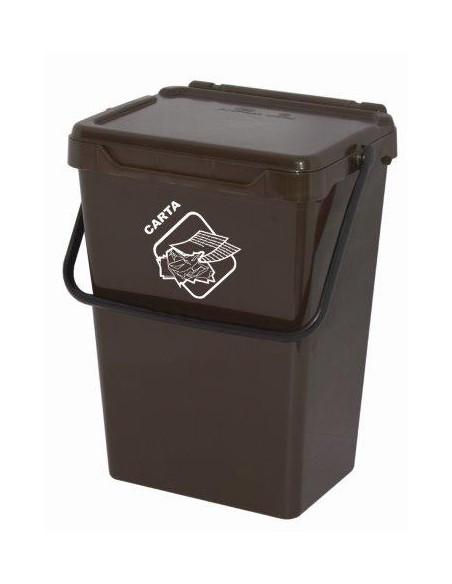 SECCHIO CON COPERCHIO MARRONE LT 35