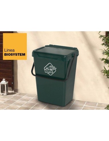 SECCHIO CON COPERCHIO MARRONE LT 35 SECCHIO CON COPERCHIO MARRONE LT 35