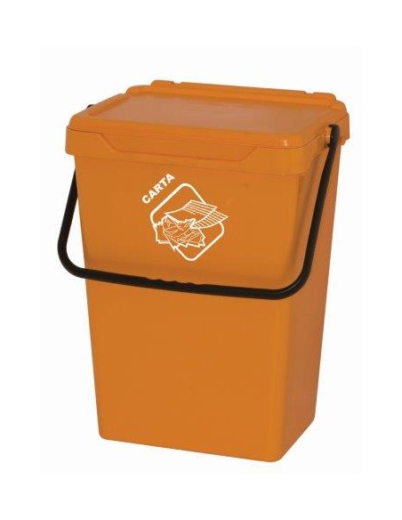 SECCHIO CON COPERCHIO GIALLO LT35