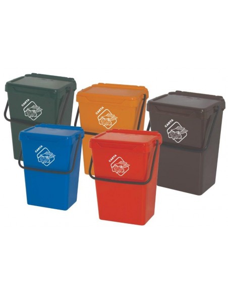 SECCHIO CON COPERCHIO GIALLO LT35