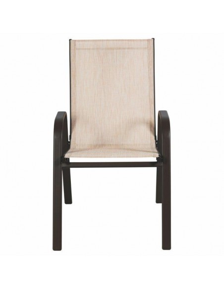 SEDIA METALLO TEXTILENE MARRONE