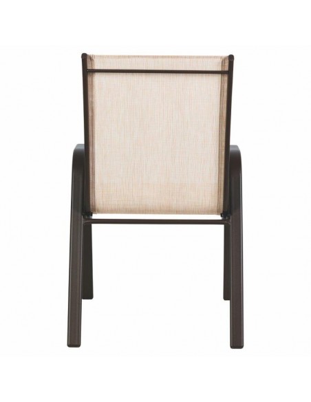 SEDIA METALLO TEXTILENE MARRONE