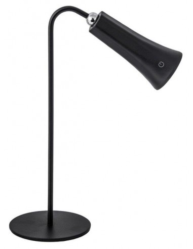 LAMPADA LED RICARICABILE DA TAVOLO NERO LAMPADA LED RICARICABILE DA TAVOLO NERO