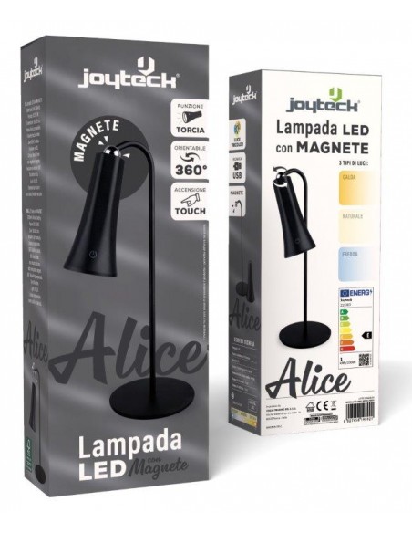 LAMPADA LED RICARICABILE DA TAVOLO NERO