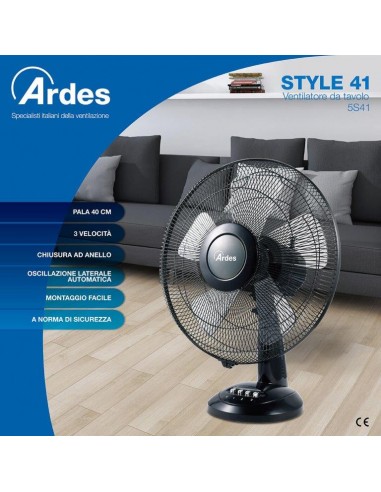 VENTILATORE TAVOLO STYLE D.40 50W VENTILATORE TAVOLO STYLE D.40 50W
