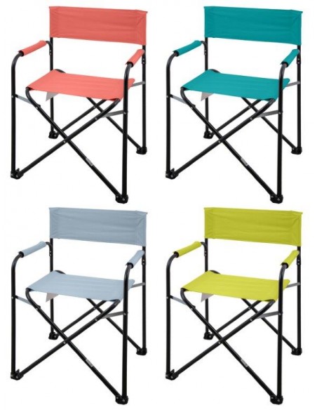 SEDIA REGISTA ACCIAIO- POLY CM 56X47X47,5/78 ASS C&BEACH