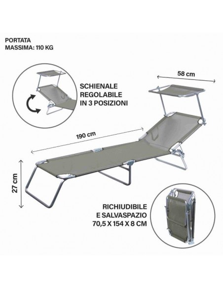 VIESTE LETTINO PARASOLE 1/1 ALU TEXT 4 ASS