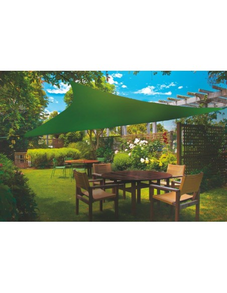 VELA OMBREGGIANTE RESISTENTE TRIANGOLARE 3X3X3MT VERDE