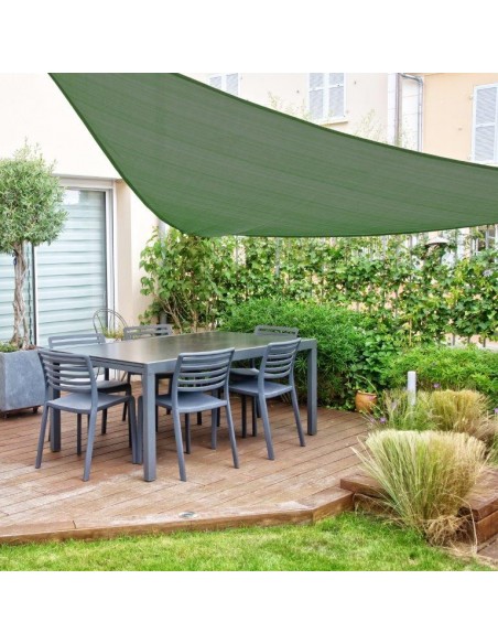 VELA OMBREGGIANTE RESISTENTE TRIANGOLARE 3X3X3MT VERDE