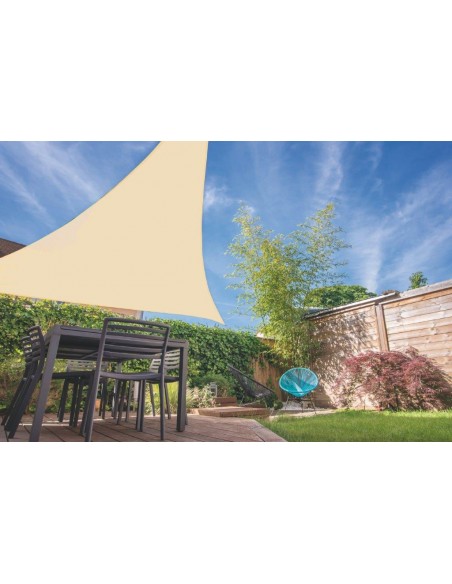 VELA OMBREGGIANTE RESISTENTE TRIANGOLARE 3X3X3MT ECRU