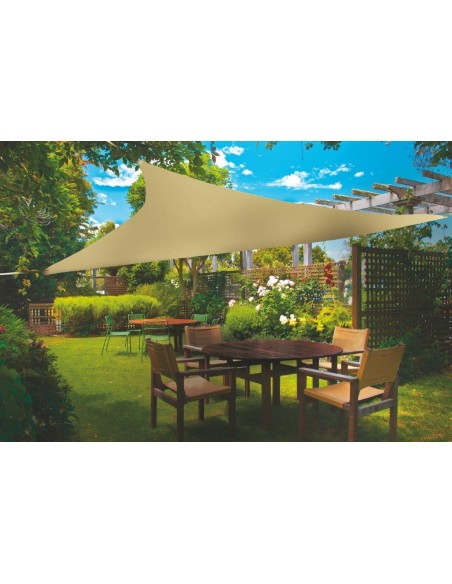 VELA OMBREGGIANTE RESISTENTE TRIANGOLARE 3X3X3MT ECRU