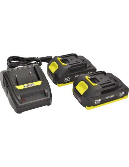 KIT MOTOSEGA PORTATILE CON DOPPIA BATTERIA 20V 2AH