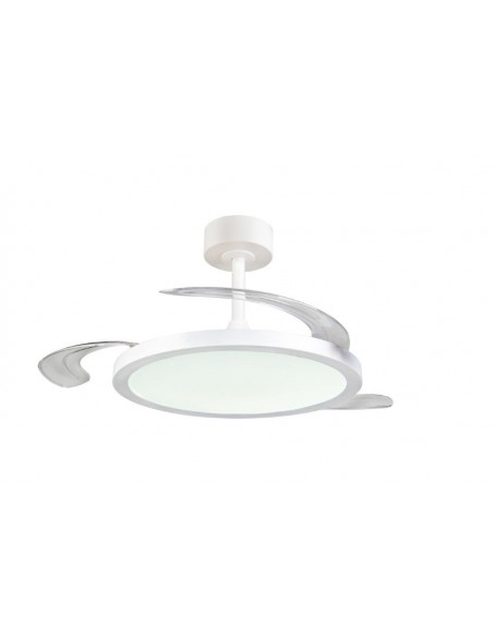 KASFJORD PLAFONIERA BIANCA LED CON VENTILATORE A PALE