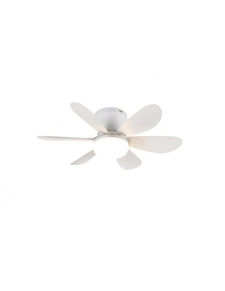 VENTILATORE DA SOFFITTO CON PLAFONIERA LED BIANCO LUND