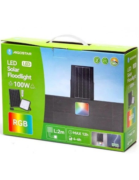 FARETTO LED SOLARE DA 100W RGB+W 6500K