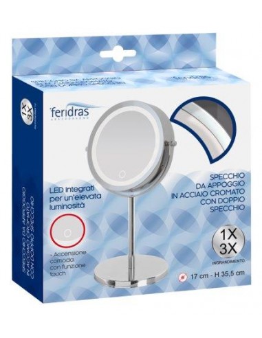 SPECCHIO APPOGGIO CROMO LED SPECCHIO APPOGGIO CROMO LED