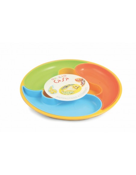 ANTIPASTIERA COLORATA 4 SCOMPARTI