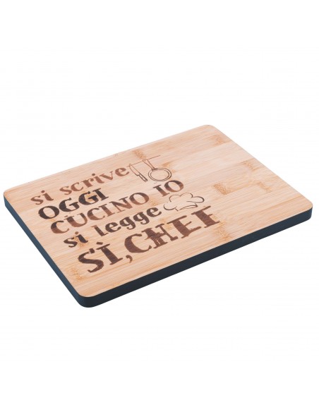 TAGLIERE BAMBOO 27X20X1.5CM SI SCRIVE E SI LEGGE