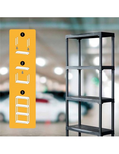 SCAFFALE 5 RIPIANI IN POLIPROPILENE SCAFFALE 5 RIPIANI IN POLIPROPILENE