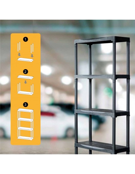 SCAFFALE 5 RIPIANI IN POLIPROPILENE