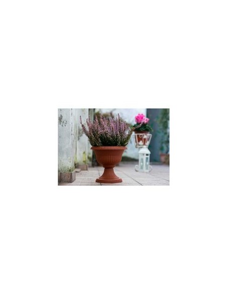 VASO CON SUPPORTO  D.30 X 30CM COLORE COTTO
